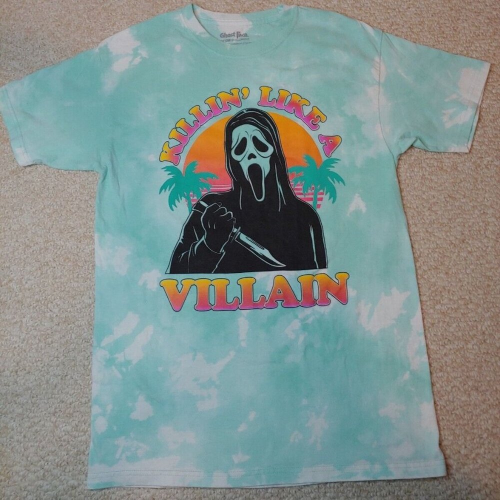 Ghost Face M Rare TyeDye The Icon of Halloween Killin Like a Villian Shirt